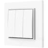 Triple Switch with Frame Karlik Mini, White/silver