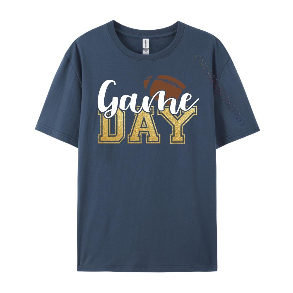 Football Game Day White T Shirt Men Christmas Tshirt Graphic Tee Original Mens TShirts Creative Classic