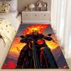"Flaming Skull Biker Design" suitable as a non-slip mat for the living room or bedroom sofa