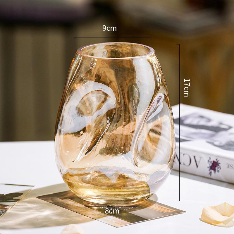 Элегантная ретро геометрическая стеклянная ваза для домашних цветочных композиций