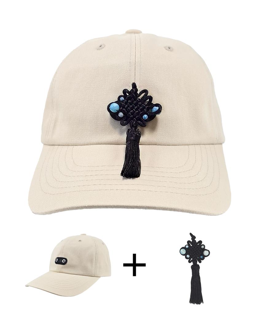 Jangeulang [Set] Beige Basic Ball Cap + Objet