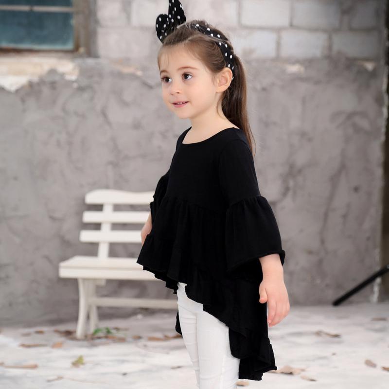 Children Girl Cotton Short-Sleeve Tops 