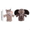 2x Plüschtier Handpuppen Elefant Tiger Weich Lustig Zoo Freund Rollenspiel