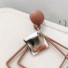 1 Pair Ear Studs Piercing Concise Style Alloy Double Square Dangle Earrings for Gift