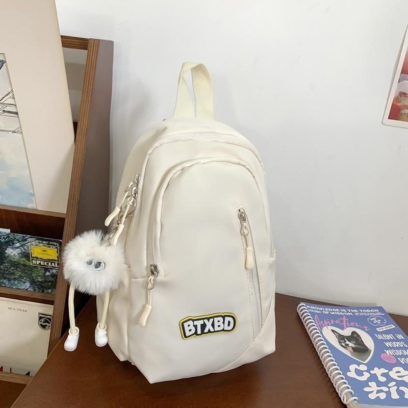 

Trendy Unisex Canvas Shoulder Bag Soft And Spacious Envelop Design With Zipper Closure білий