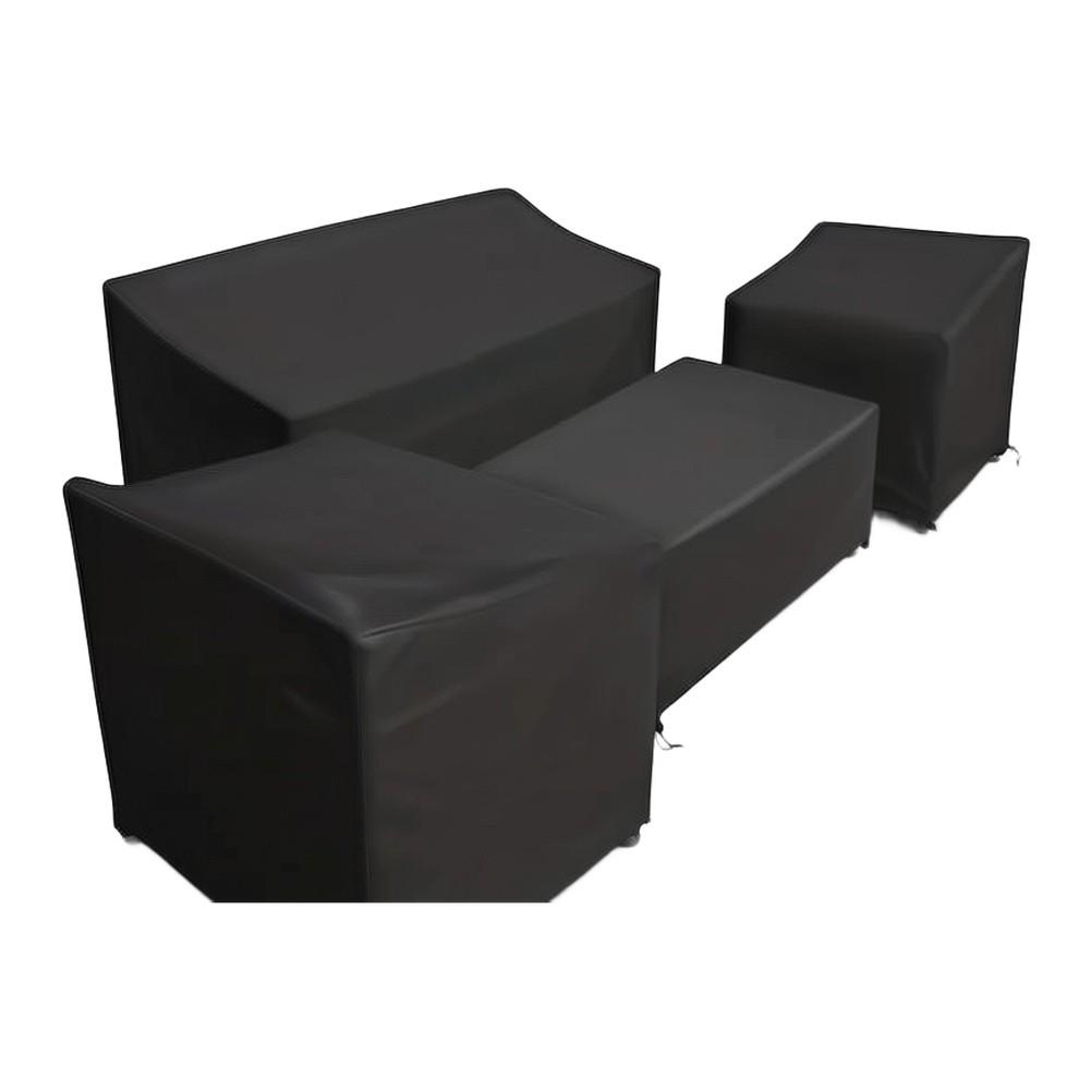 Outdoor Courtyard Black Waterproof Furniture Covers Black Furniture Covers Breathable Material Double Protection