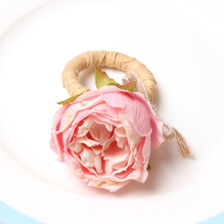 Rose Serviette Buckles Holder For Wedding Table Sweet Decoration Towel Holder