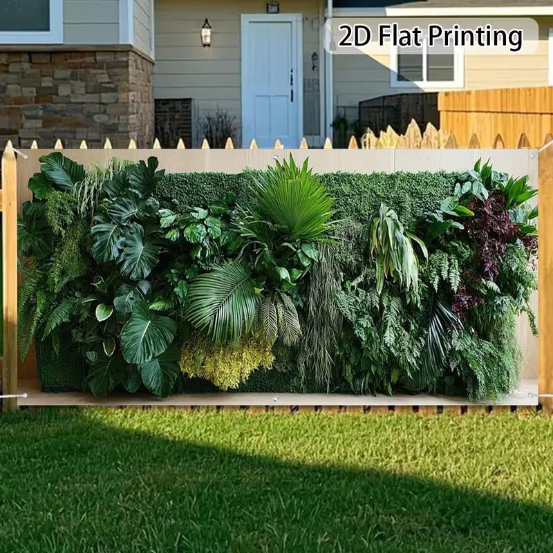 2D Jungle Style Assorted Foliage Vertical Garden Outdoor Decor Backdrop