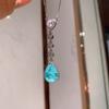 Jewelry Retro Jewelry Diamond Simulation Treasure Stud Earrings Pendant Two-Piece Paraiba Earrings