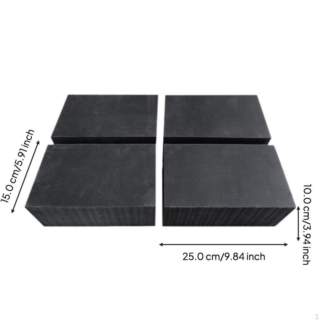 Rubber Elevating Pad, nonslipSkid Hoist Block, Car raise Accessory, Universal Black 30x25x10cm