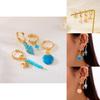 Marine Starfish Drop Earrings For Girls With Zinc Alloy Material Summer Gift