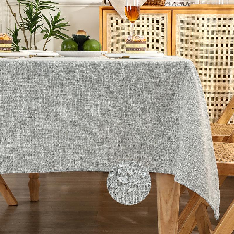 Cotton linen Waterproof Tablecloth Green Table Vintage Dining Table Cover For Christmas kitchen Party Birthday Decor