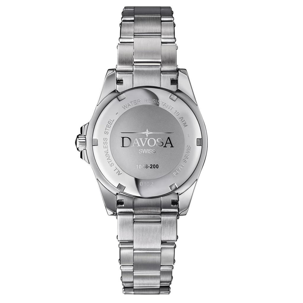 Davosa Automatic Water Resistant to 10 Swiss Silver 161.525.60S Men's Watch, ATM, Made,