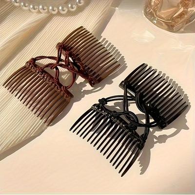 Elastic Magic Double-Sided Comb, Multi-Functional Hair Accessories, Easy To Create Twisted Hair Style, Suitable For Daily Use,