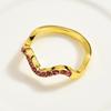 Spanish Simple Love Design Ring Feminine Geometric Opening Stainless Steel Ring Jewelry
