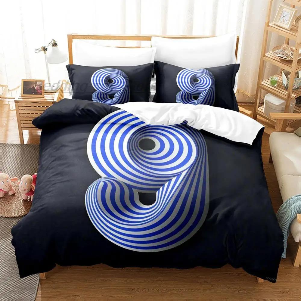 Lucky Number 3D Bedding Set Single Twin Full Queen King Size Duvet Cover Sets for Adult Kids Bedroom
