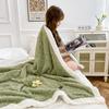 Morse 7 Colors Winter Thick Blankets Warm Wool Blanket Soft Throw On Sofa Cover Bed Cover Double Sided Solid Color Bedspread