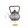 Large Capacity 1000ml Steaming and Boiling Heat-resistant Glass Teapots With Infuser Filter Wooden Handle Lifting Beam Tea Pot