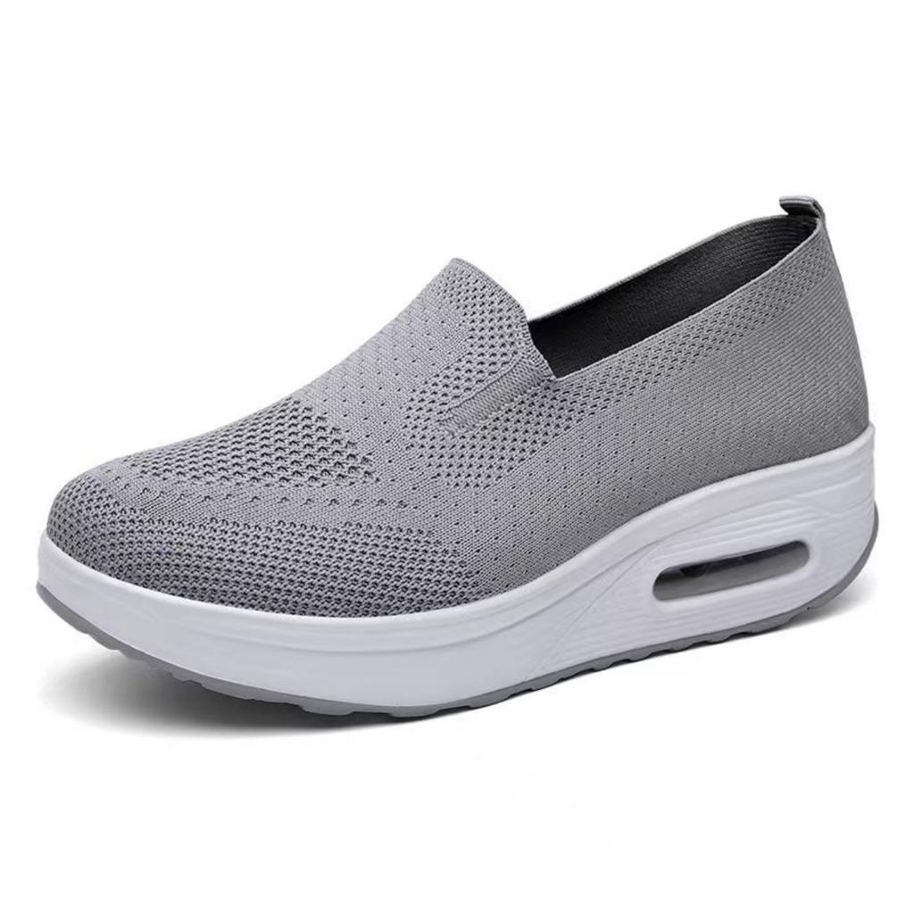 Women's Sports Shoes with Thick Sole and Air Cushion, Casual Shoes with Mesh Surface, Stepping on One Foot To Increase Height, Walking Shoes for Women