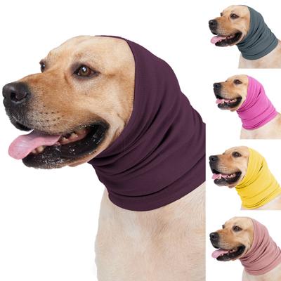 Dog Ear Cover Wrap High Elasticity Extra Soft  Wear Resistant Easy-wearing Anxiety Relief Polyester Noise Protection Pet Dog Neck Ear Cover Muff