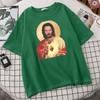 Funny Jesus Keanu Reeves Give You Heart Print Tshirts Fashion Men T Shirt HipHop Brand TShirt Summer Male Causal Tshirts