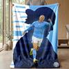 Erling Haaland Theme Blanket Soft Flannel Blanket Plush Throw Blanket Cozy Sofa Bed Blanket for Home Decor