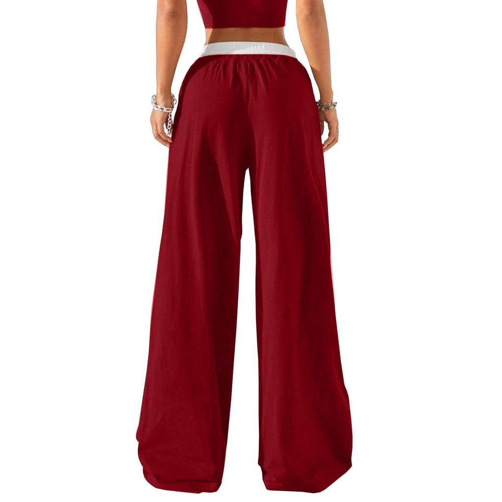 Pantaloni Palazzo pentru femei, vară, casual, lejer, cu picior larg, pantaloni, plajă, călătorii, vacanță, ținute