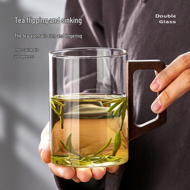 High Borosilicate Glass Tea Cup Set with Handles