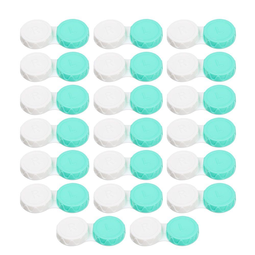 20 PCS Kit Eye Glass Mini Portable Candy Color Soaking Box Travel Glasses Holder Contact Lens Case
