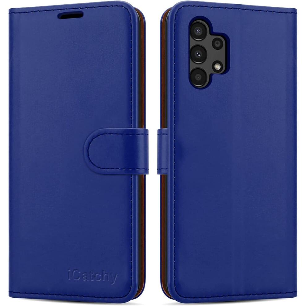 (Blue) Samsung Galaxy A13 4G Phone Wallet Leather Case