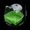 Plastic Bird Water Bath Box Bathtub Parrot For Parakeet Hanging Bowl Pet Supple