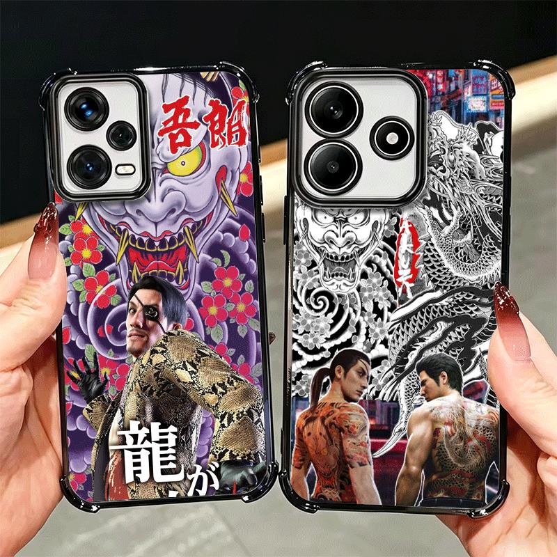 Y-Yakuzas 0 Game Soft Phone Case For Xiaomi Redmi Note 14 15 Pro Plus 13 12 11S 11T 5G 10 9S 9 Plating Anti-Fall Fundas