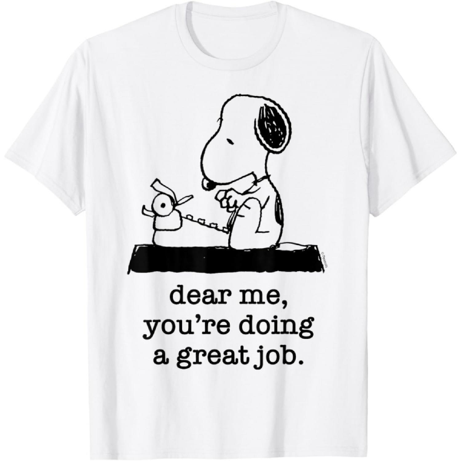 

Peanuts - Snoopy Typewriter Dear Me You re Doing A Great Job T-Shirt XXXXXL білий