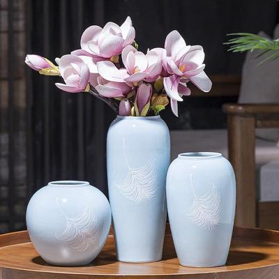 Handcrafted Jingdezhen Ceramic Vase: New Chinese Decor for Living Room and Clubhouse