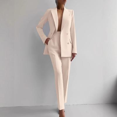 Women's 2 Piece Suit Set Business Blazer Jacket Dressy Pencil Pants Set Professional Work Office Outfits