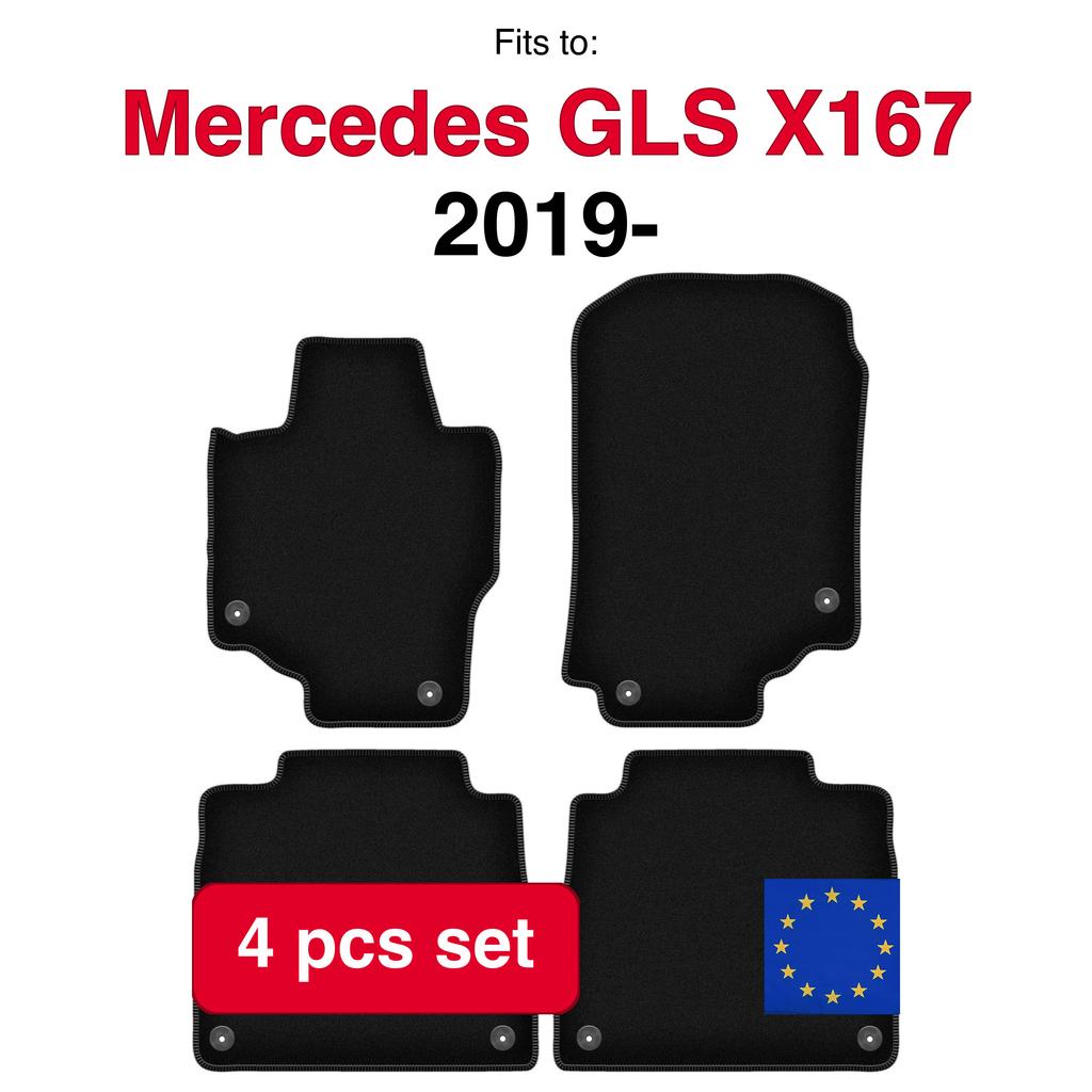 Basic Velour Floor Mats For Mercedes Gls X167 Suv (2019-)
