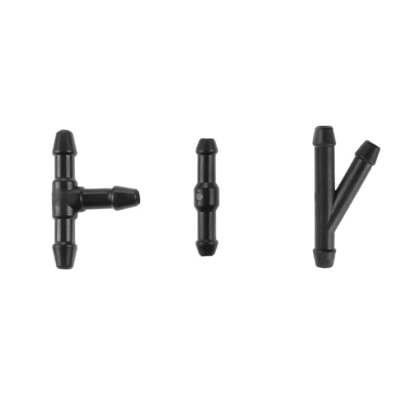 18PCS Automotive Plumbing Fittings Multiple Shape Windshield Washer Hose Joints 3 Size Connectors for for Windshield Clean