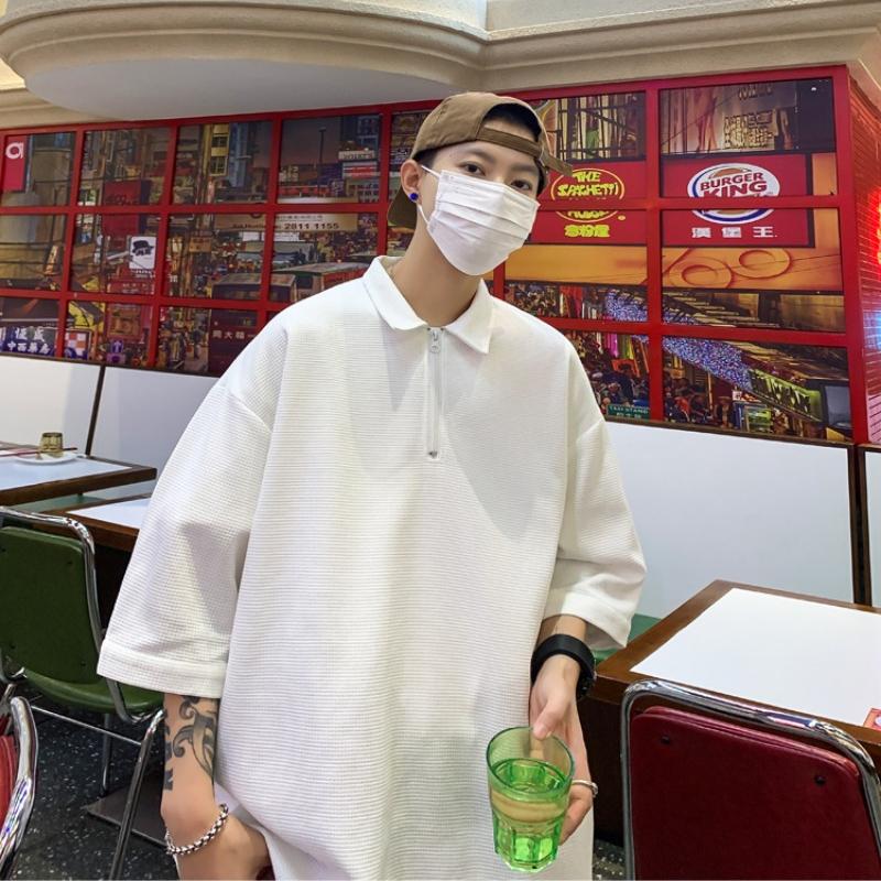 Уютная мужская рубашка поло на молнии — фото 7