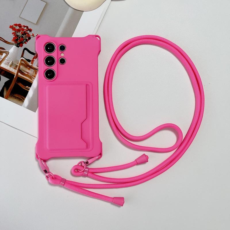 Strap Wallet Case For Samsung Galaxy S25 Ultra A35 A55 A15 A16 S24 FE S25 Plus Shockproof Card Slot Crossbody Neck Lanyard Cover