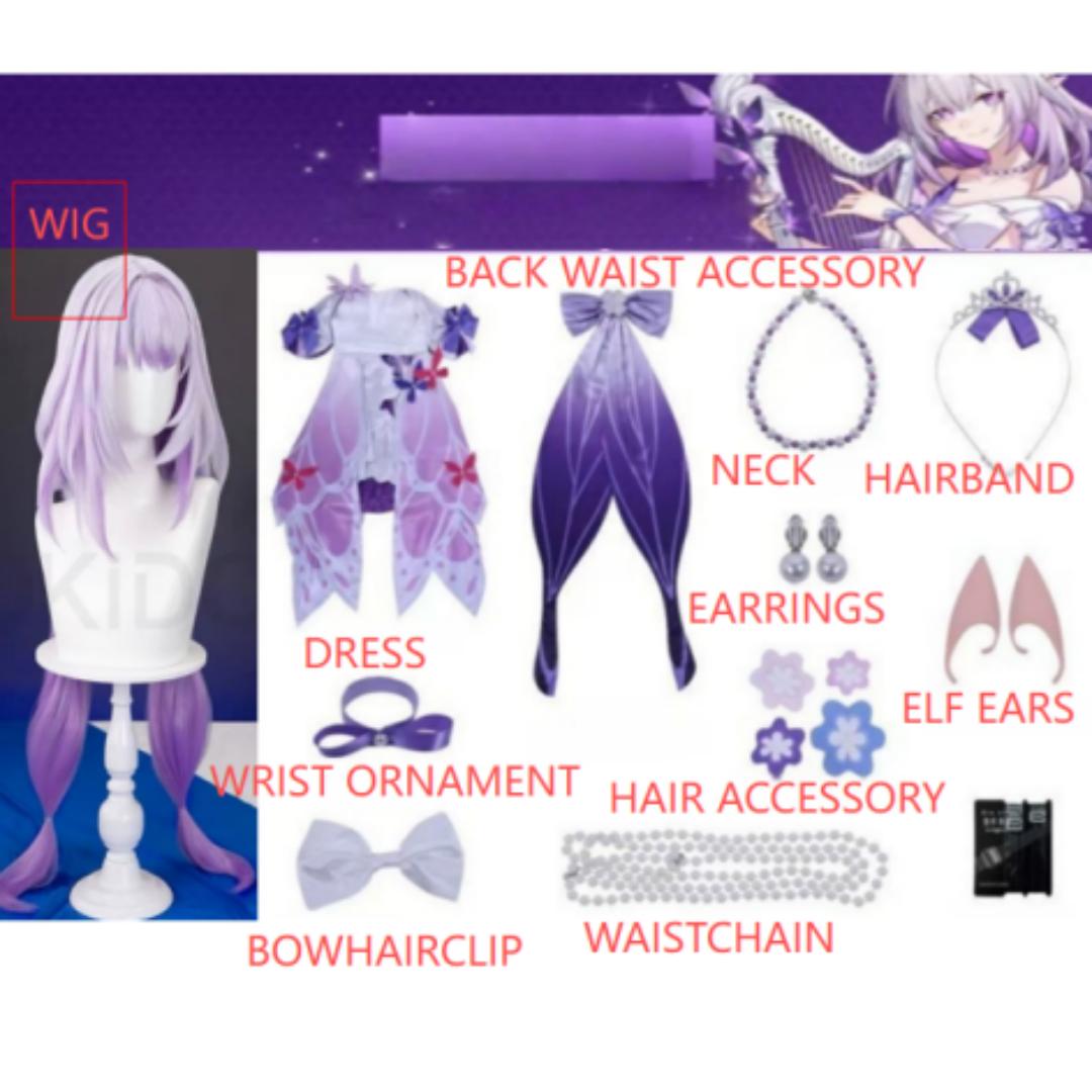 

Костюм для косплею Касториці Honkai Star Rail Карнавальна форма Перука Костюми на Хелловін Аніме Чоловіки Гра 3XL як показано кольору