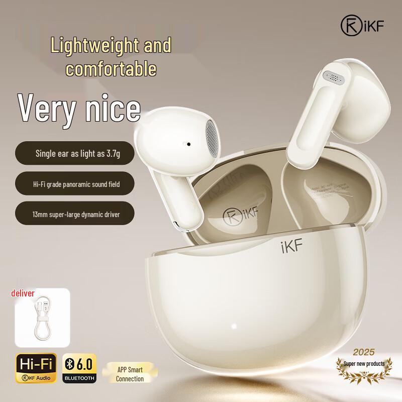 

iKF Find Lite & Air01 True Wireless Half-In-Ear Bluetooth Earbuds Standard - App Supported