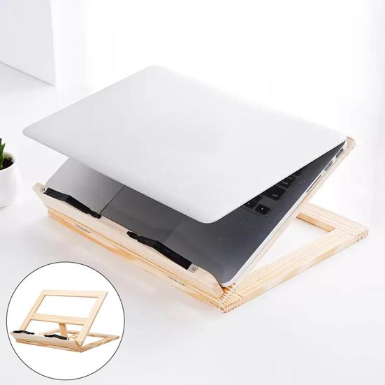 Yousheng Holz Buchständer Bücherregal Ergonomischer Leseständer für Laptops Tablets Verstellbarer Lernständer für Kinder