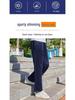 Dark Blue Unisex Student School Uniform Straight-Leg Pants - Summer Thin & Spring/Fall Loose Fit