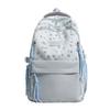 Cute Heart Print Backpack for Women Lightweight Casual Daypack Travel School Bag with Multi Pockets