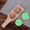 Double Slot Wooden Mooncake Mold Clear Texture Traditional Dessert Press  Kitchen Gadgets