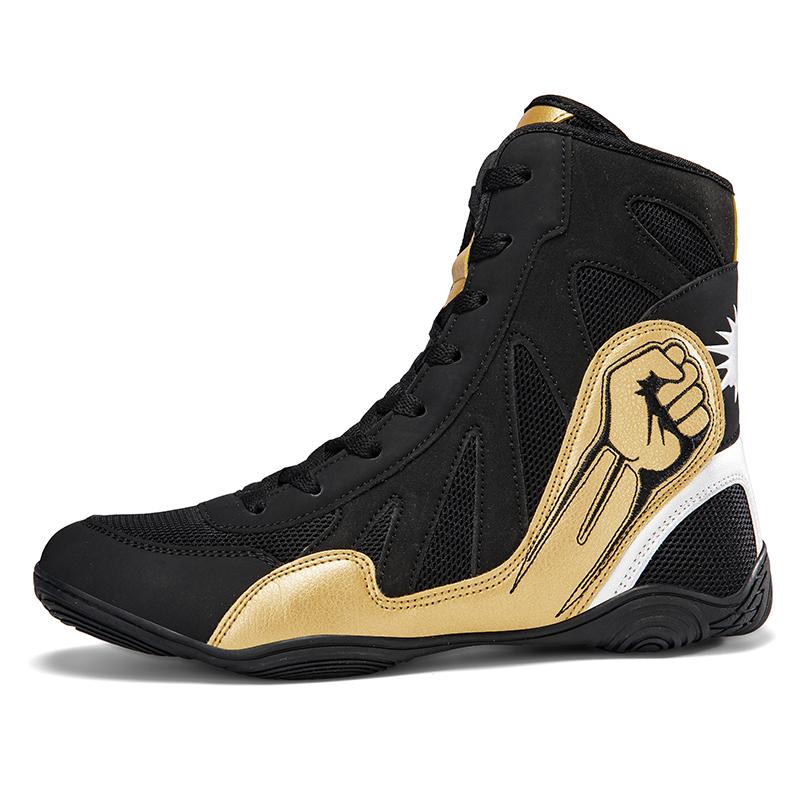 Scarpe da Boxe Uomo Caviglia Alta Sneakers Casual Antiscivolo Marca Classiche Scarpe da Wrestling Donna Professionali Allenamento Stivali da Boxe