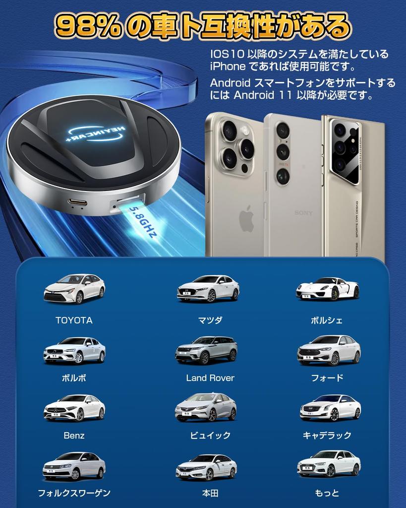 New Industry CarPlay AI Box with Android 13 8GB 128GB of Nano SD Card Wireless and Android Compatible with Over of Technical Standards and Japanese