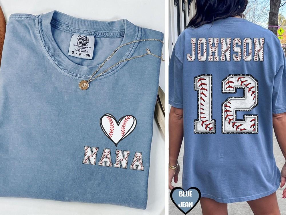 

Personalized Baseball Name Shirt, Tball Mom Custom Baseball Gift, Game Day Shirt M