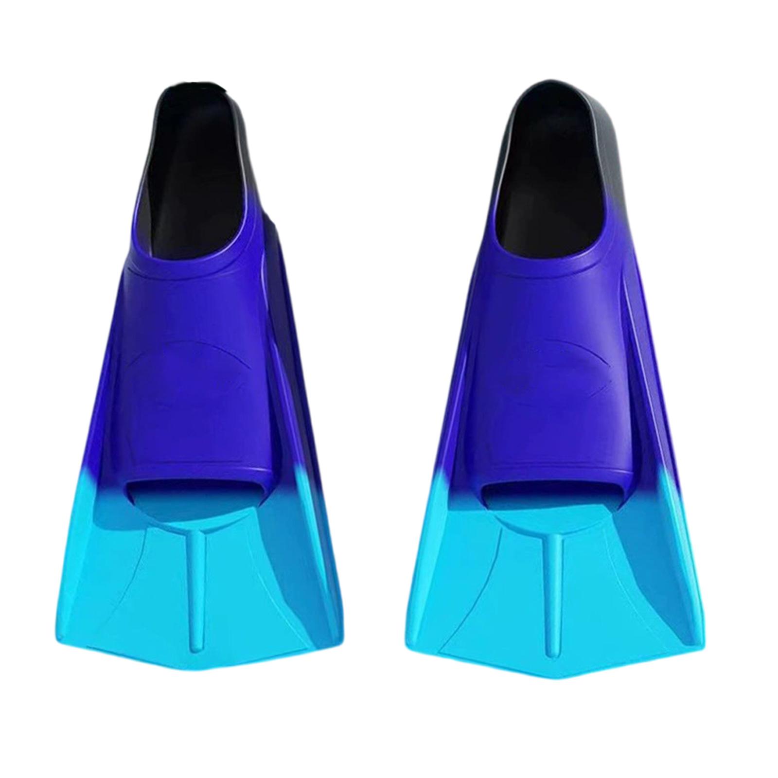 

Lightweight Swim Training Fins Silicone Swimming Fins Travel Size Flippers Short Snorkeling Fins for Lap Swimming Pool S