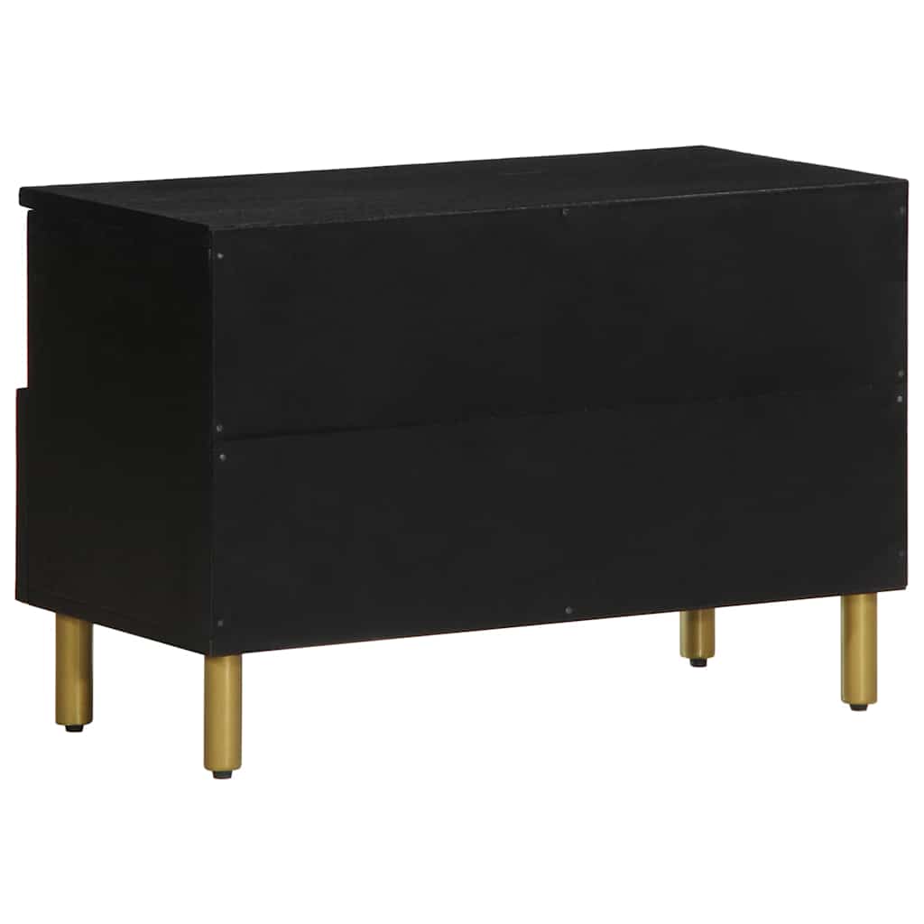 Vidaxl Szafka Pod Tv, Czarna, 70X33X46 Cm, Materiał Drewnopochodny